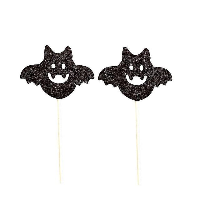 Tarjeta de borde de pastel, adorno divertido y llamativo para aumentar la atmósfera, adorno para pastel para fiesta, feliz Halloween, 2 uds.
