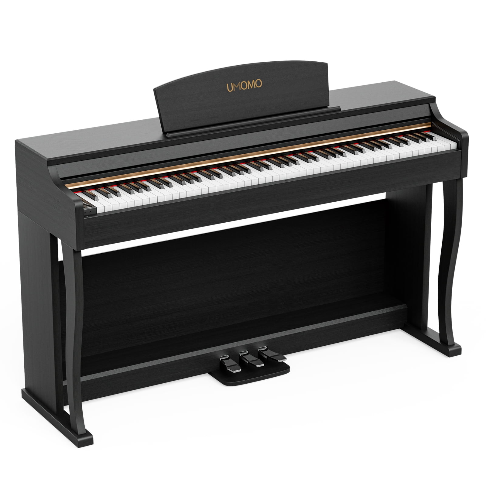 Starfavor SP-20 Full Size Electric Piano, 88 Key Weighted Keyboard with  Stand, 3-Pedal, Matte Black - Walmart.com