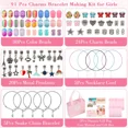 thumbnail image 4 of 91 Pcs brazaletes de Charms Kit de fabricación incluyendo cadenas de serpiente, regalo de bricolaje para niños, joyería de fabricación de suministros para las artes, 4 of 5