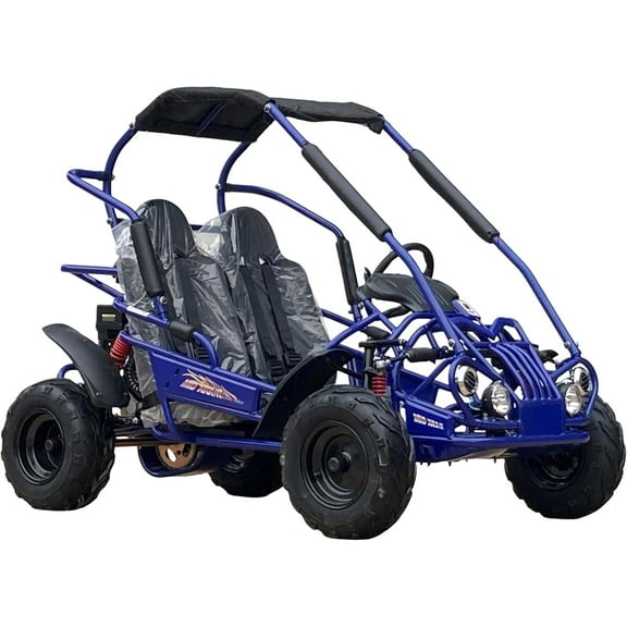 Trailmaster Mid XRX/R Deluxe Go-Kart, 196 CC Electric Start, Ages 10 and Up, Blue