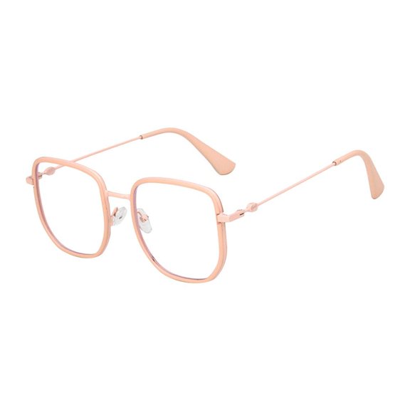 Fashion Classic Cute Office Anti-blue Light Glasses Spectacles Eyeglasses Square Frame Eyewear Computer Goggles PINK