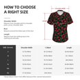 thumbnail image 4 of Vsdgher Cherry Women Shirts V Neck Short Sleeve Tops T-Shirt Basic Tees, S to 3XLX-Large, 4 of 5