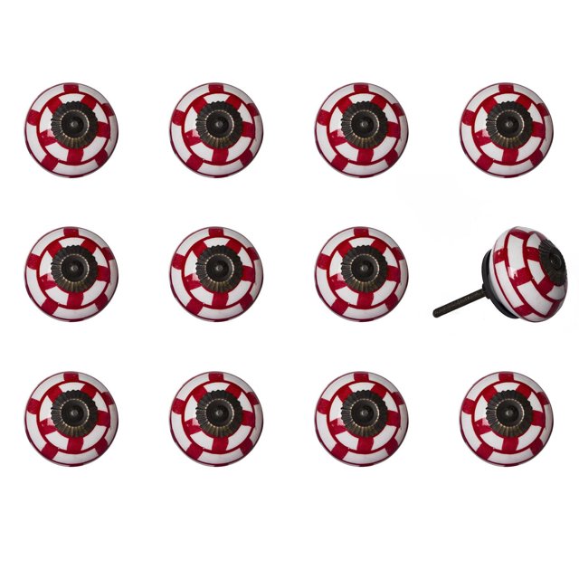 KNOB-IT VINTAGE HANDPAINTED CERAMIC KNOBS (12-Pack) KI1212