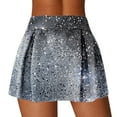 thumbnail image 4 of Tisuna Silver Carnival'S Skirt For Women Sequin Print Mid Waist Pleated Skirts Fashion Lightweight Ladies Festival Dance Wear, 4 of 6