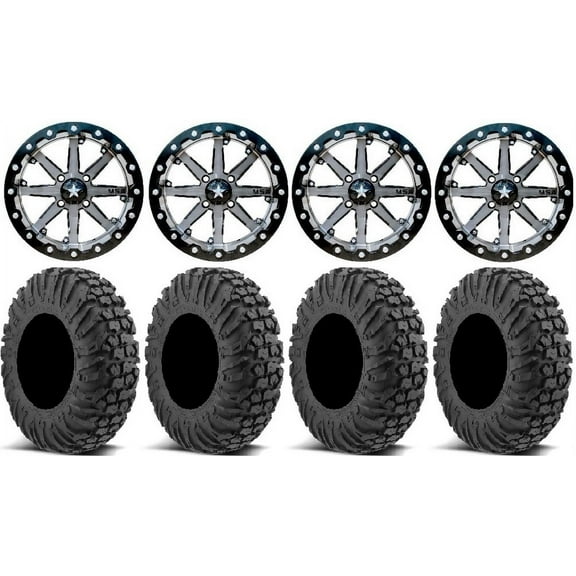 MSA Lok 15" ATV Wheels 32" MotoVator Tires Can-Am Commander Maverick Renegade Outlander Defender