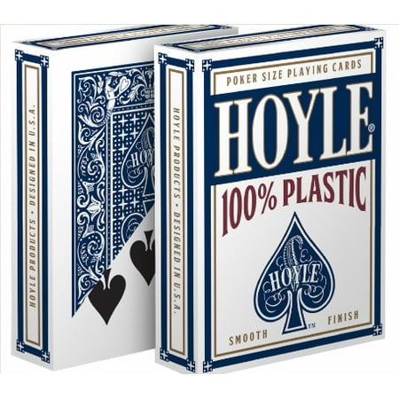 Hoyle 100% Plastic Playing Cards, Standard Index - 1 Blue (Best 100 Plastic Playing Cards)