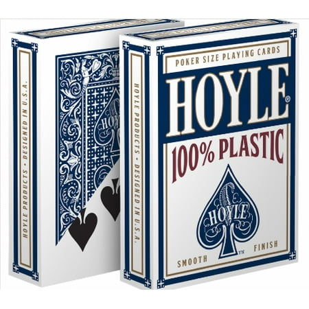 - Hoyle 100% Plastic Playing Cards, Standard Index - 1 Blue Deck
