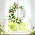 thumbnail image 4 of Easter Bunny Wreath,Pastel Easter Door Wreath With Eggs Floral Garland And Rabbit Pendant For Front Door Hanging Indoor Outdoor Spring Home Decor Family Holiday, 4 of 6