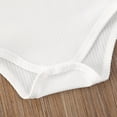 thumbnail image 6 of Wassery Baby Boys Girls Summer Rompers Solid-Color Ribbed Crew Neck Ruffle Sleeves Clothes Set Jumpsuit for Infant 0-18 Months, 6 of 7