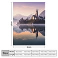 thumbnail image 4 of Fenyluxe Church Mountains Lake Throw Blanket for Couch Sofa Bed Office Travel Camping School Soft Plush Blankets All Seasons - Exquisite Gifts 40x50in, 4 of 6
