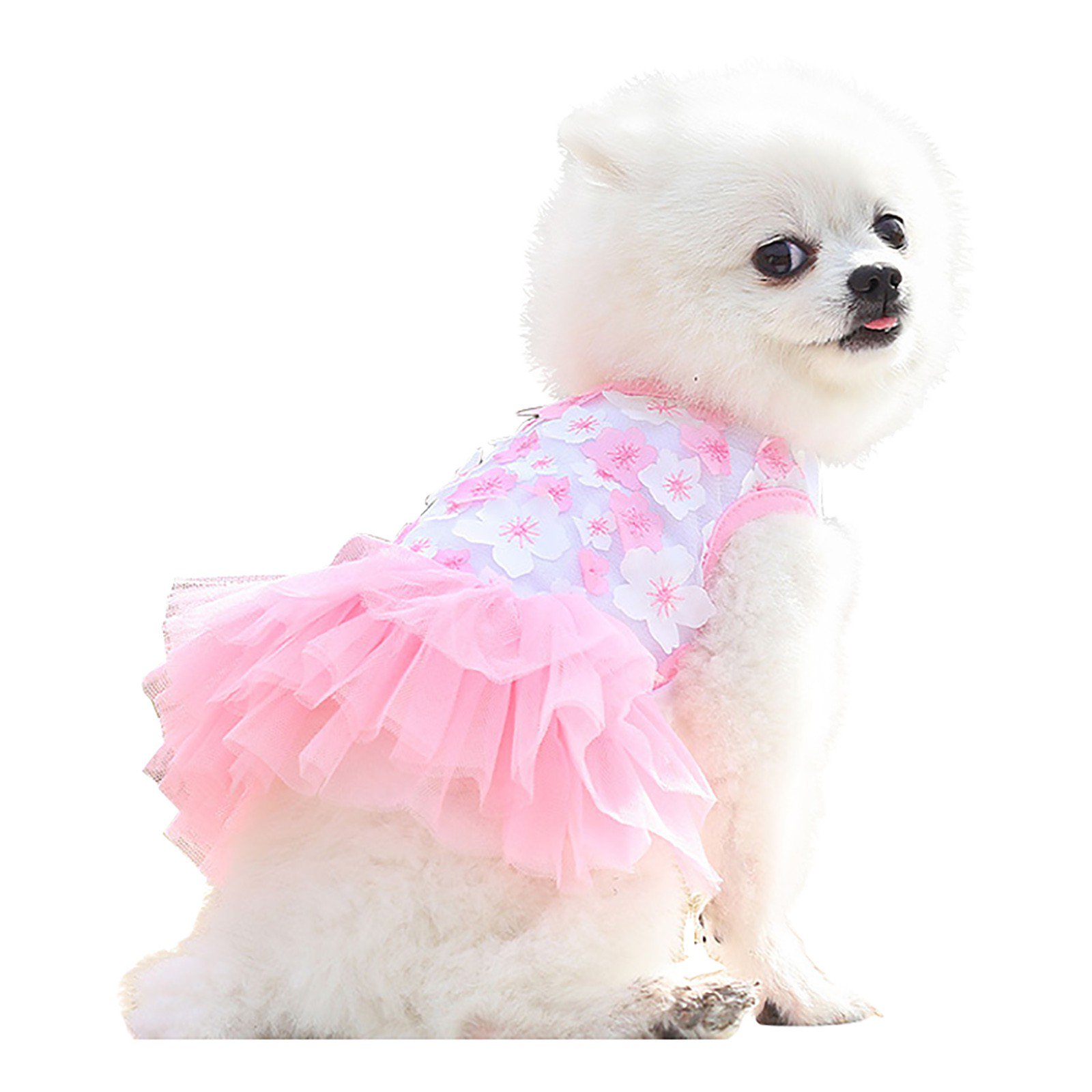 CICRKHB Dog Dress Cotton Pet Dog Dress Spring and Summer Pet Clothes Spring Cute Pet Supplies Cotton Peach Dress Pet Supplies Pink