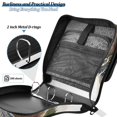 thumbnail image 5 of Haosy 3 Ring Zipper Binder with Shoulder Strap Waterproof Trapper Keeper 2 Inch D-Ring 500 Sheets Capacity, Turtle on Wooden Pile, 5 of 8