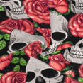 thumbnail image 3 of Wukai Skull and Roses Women’s Short Sarongs Beach Wrap Bikini Bottom Short Skirt Chiffon Scarf for Swimwear, 3 of 4