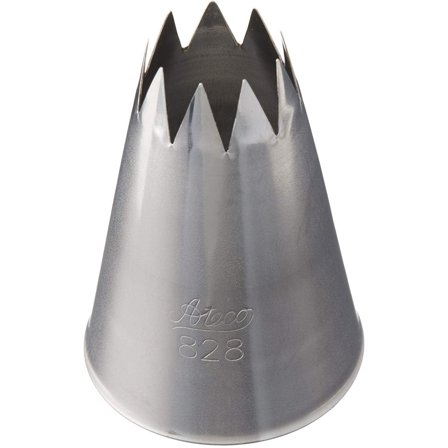 Ateco # 828 - Open Star Pastry Tip .63'' Opening Diameter- Stainless Steel