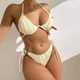 thumbnail image 2 of XIYON Bikini Sets For Women Solid Color Swimsuit Ladies Shorts Halter Two Piece Swimwears Tankinis Set 2026 Summer Beach Wear, 2 of 6