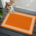 thumbnail image 3 of 2x3 Ft Entryway Area Rug, Burnt Orange Geometric Kitchen Rug Runner Washable Floor Mat, Country Greece Key Art Non Slip Indoor Door Mat Throw Carpet for Bathroom Living Room Bedroom, 3 of 8