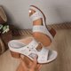 thumbnail image 4 of Sandalias de la Boca Del Pez Del Tacón Del Bloque Brillante de las Zapatillas de Verano de las Mujeres, Zapatos de la Correa Del Tobillo Del Tacón Grueso Del Cuero de Patente, 4 of 9