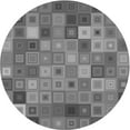 thumbnail image 1 of Ahgly Company Indoor Round Patterned Carbon Gray Area Rugs, 3' Round, 1 of 6