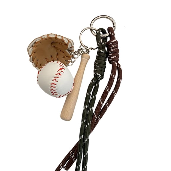Sporty Bag Ornament Practical Metal Baseball Design Key Charm Keychain Trendy Backpack Decoration For Adults