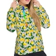 thumbnail image 5 of Yiaed Lemon1 Print Womens Casual Hoodies Crew Neck Long Sleeve Sweatshirts With Pocket Pullover Tops Women's Hooded Sweatshirt-XX-Large, 5 of 5