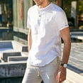 thumbnail image 5 of Men's Short Sleeve Causal Henley Shirt Holiday T-shirt Tops, 5 of 6