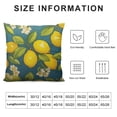 thumbnail image 5 of COMIO  Yellow Lemons Throw Pillow Covers Tropical Fruit White Floral Green Leaves Decor Fashion Dark Blue Farmhouse Pillowcase Lumbar Pillowcases for Outdoor Indoor Sofa Couch, 5 of 5