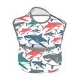 thumbnail image 2 of Bingfone Mess-Proof Baby Bib - Waterproof Bib For Baby Boy Or Girl With Food Catcher Pocket, Unisex-Colorful Shark, 2 of 8