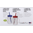 CreativeWare Insulated Mason Jar Mugs 2 CT2.0 CT