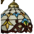 thumbnail image 6 of Yellow Stained Glass Bowl LED Wall Sconce Lighting with Mermaid Statue, 2-Light Wall Light Bronze Finish Wall Fixtures E27 for Bedroom Hallway Stairway Balcony Cloakroom, Max 40W Per Bulb, 6 of 9