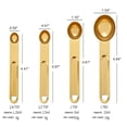 thumbnail image 4 of KYAIGUO Kitchen Baking Measuring Spoons Measuring Cups Set of 8PCS, Four Sizes to Choose (Gold), 4 of 5