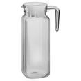 thumbnail image 2 of WUXIAB Transparent Cold Water Pot Acrylic Unbreakable Pitcher,Bpa-Free Plastic Pitcher,Heat-Resistant Pitcher With Lid,Ribbed Pitcher With Handle,Clear Drink Pitcher,Tea Juice Water Pitcher B 1.3L, 2 of 8