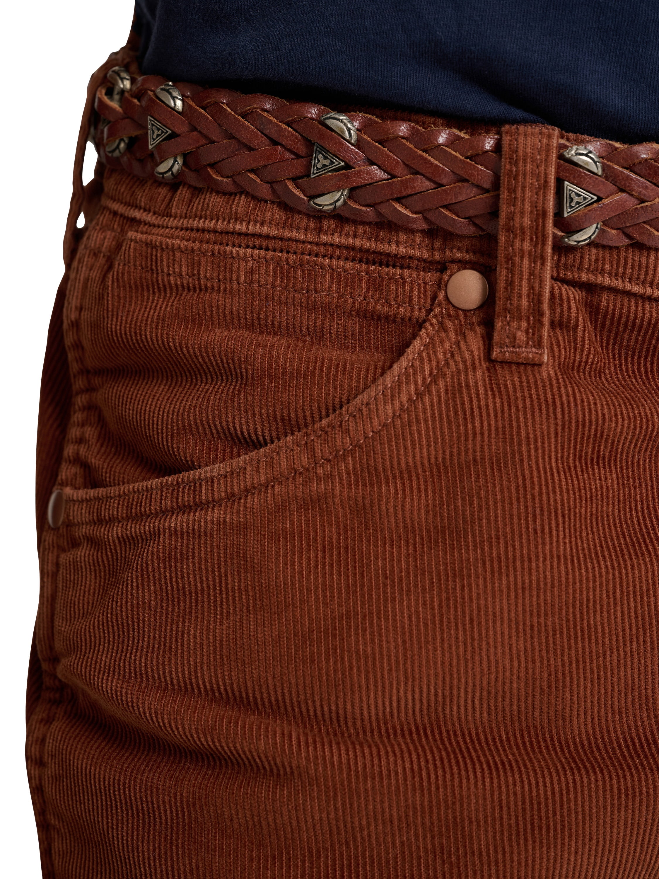 Wrangler® x Stranger Things® 13MWZ Cowboy Cut Corduroy Pant in Upside Down Brown, Sizes 30x32-38x34