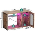 thumbnail image 7 of Aheaplus 55-75 Gallon Aquarium Stand with Power Outlets & LED Light, Reversible Fish Tank Stand with Cabinet for Fish Tank Accessories Storage, Heavy Duty Metal Frame, 880LBS Capacity, Rustic Brown, 7 of 7