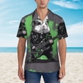 thumbnail image 2 of Pofeuu Rock Guitar Guinea Pig Print Hawaiian Shirt for Men Sleeves Casual Button Down Summer Beach Dress Shirts T-Shirts,Medium, 2 of 7