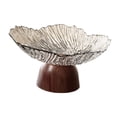 thumbnail image 3 of Bandeja de almacenamiento de alimentos y refrigerios con pedestal para frutero, elegante y decorativa. blanco, 3 of 9
