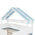 thumbnail image 5 of Harper & Bright Designs Full Size Loft Bed with Storage Cabinet & Shelves, Full Wood Playhouse Loft Bed Frame with Canopy Roof, White, 5 of 12