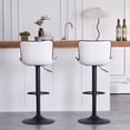 thumbnail image 6 of YOUNIKE Bar Stools 1 PCS White Soft Adjustable Swivel Counter Height Stools, 6 of 7