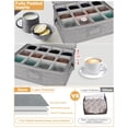 thumbnail image 3 of Organizador de almacenamiento de tazas Punemi con parte superior rígida y divisores acolchados, 3 of 6