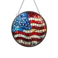 thumbnail image 2 of American Pride Acrylic Jigsaw Puzzle Suncatcher, Patriotic Flag Stained Glass Style Window Hanging, 4th of July Home Decor Gift for Family and Friends, 2 of 8