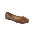 thumbnail image 1 of kreme Soda Women Shoes Ballet Flat Comfortable Gel Insole Round Toe Brown Tan PU, 1 of 2