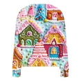 thumbnail image 4 of Puntoco Chaqueta Informal Con Botones Y Estampado Navideño Para Mujer, 4 of 5