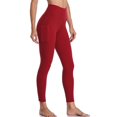 thumbnail image 3 of Vedolay High Waist Yoga Pants With Pockets High Waisted Yoga Pants for Women Tummy Control Workout Running Yoga Leggings,Red S, 3 of 4