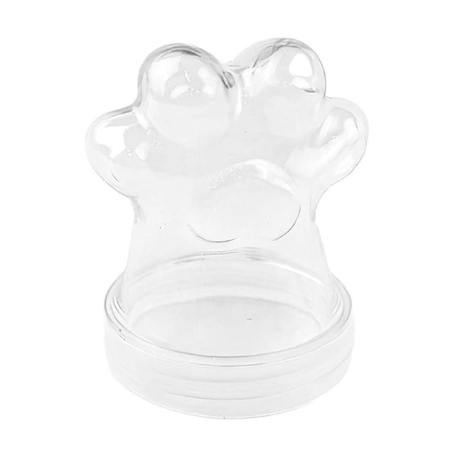 Pet Fur Commemorative Key Chain Paw Shape Dog Gift Hair Container Memorial Capsule Storage
