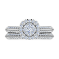 thumbnail image 3 of 3/4 Carat Halo Diamond Bridal Ring Set in 14K White Gold (Ring Size 6.5), 3 of 6