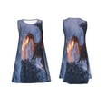 thumbnail image 3 of Bixox Robe Sans Manches à Imprimé Dragon de Feu pour Femmes avec Poches, Robe Décontractée Longueur Genou pour l'Été-Petite, 3 of 7