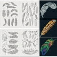 thumbnail image 1 of 44Pcs Feathers Water Soluble Hand Sewing Stabilizers 8.3"x11.7" Feathers Embroidery Pattern Stabilizer 4 Sheets Stick and Stitch Embroidery Paper Sticker, 1 of 8