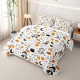 thumbnail image 3 of Manfei Cute Halloween Ghost Quilt King,Spooky Themed King Coverlet Set,3pcs,1 Bedspread and 2 Pillowcases, 3 of 7