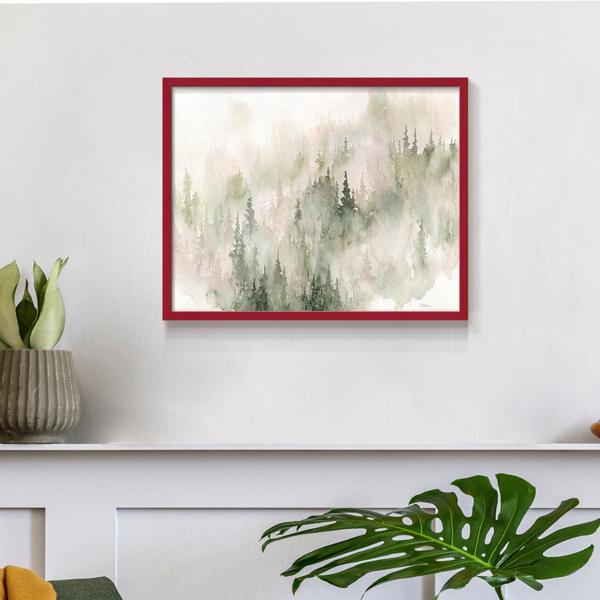 Misty Mountain Sides by Carol Robinson - Restickable Framed Giclée Print