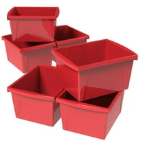 4 Gallon/15L Classroom Storage Bin, Red (6 units/pack)