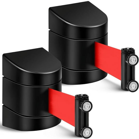 Wall Mounted Crowd Control Barrier Belt with ABS Case 2PCS